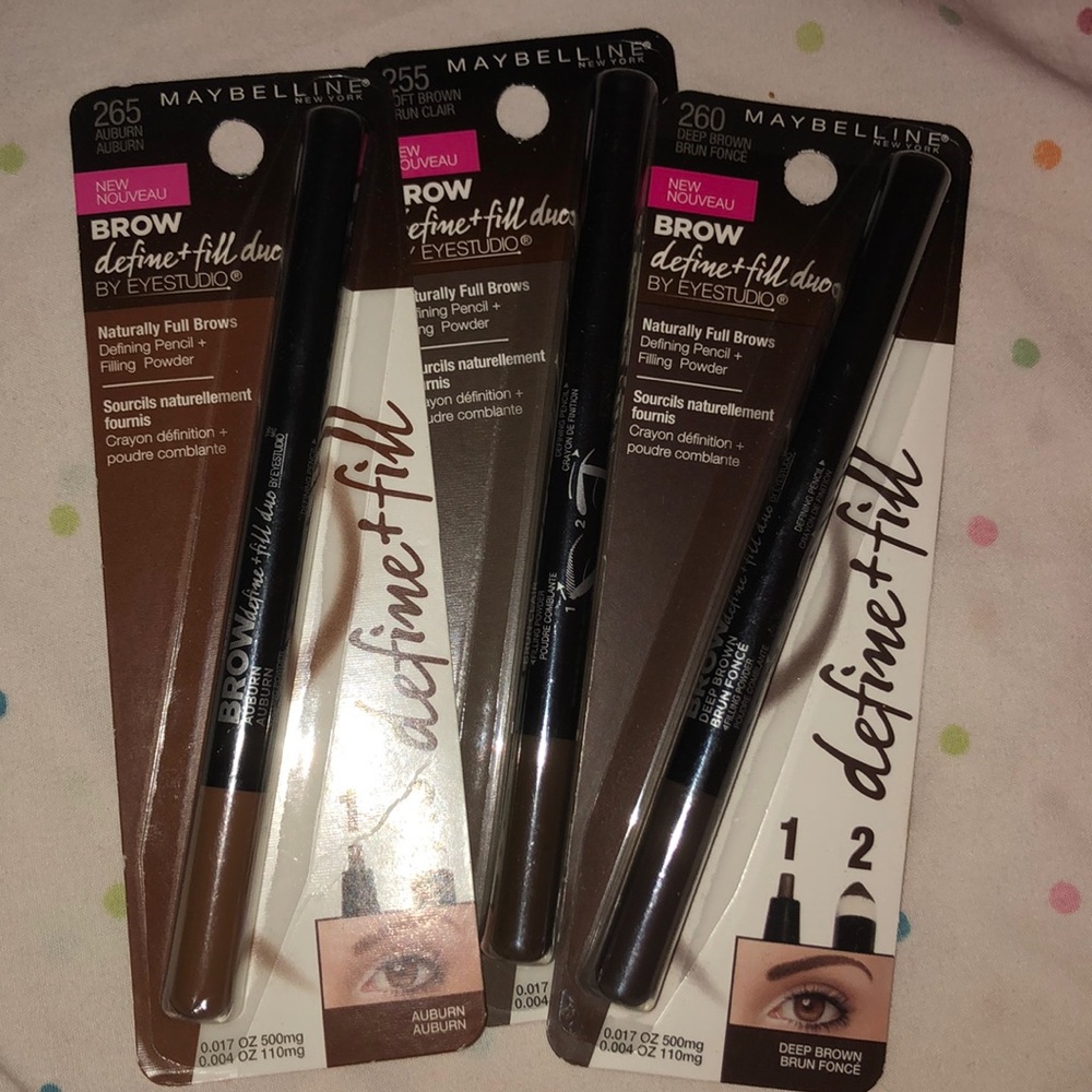Eyebrow pencil trio